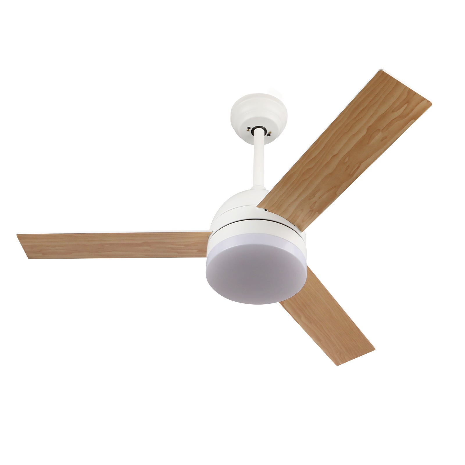 Plafonnier Ventilateur LED CCT 50W IP20, Ventilateur de Plafond Blanc avec Moteur DC Silencieux, 3 Pales Effet Bois LOVHAUS - 2