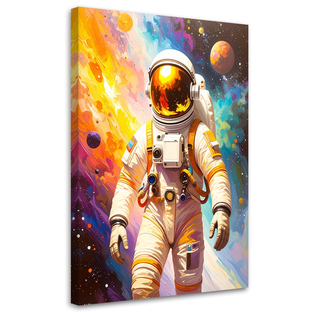 Obraz młodzieżowy do salonu, Astronauta Kosmos Planety 60x90
