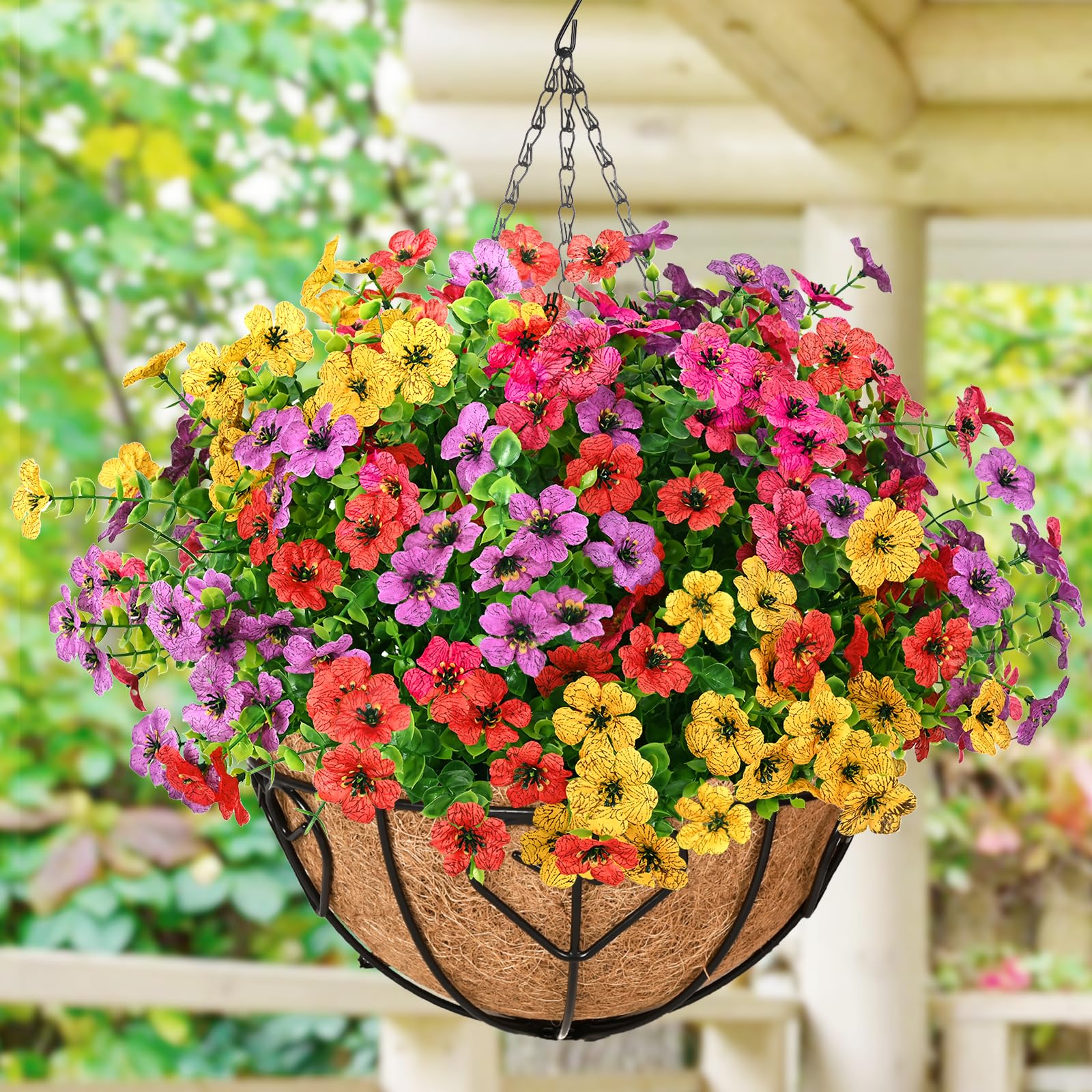 Fiori Artificiali Con Vaso In Ceramica Nero - Rose E Eucalipto Finti Per Decorazione Casa, Tavolo, Matrimonio