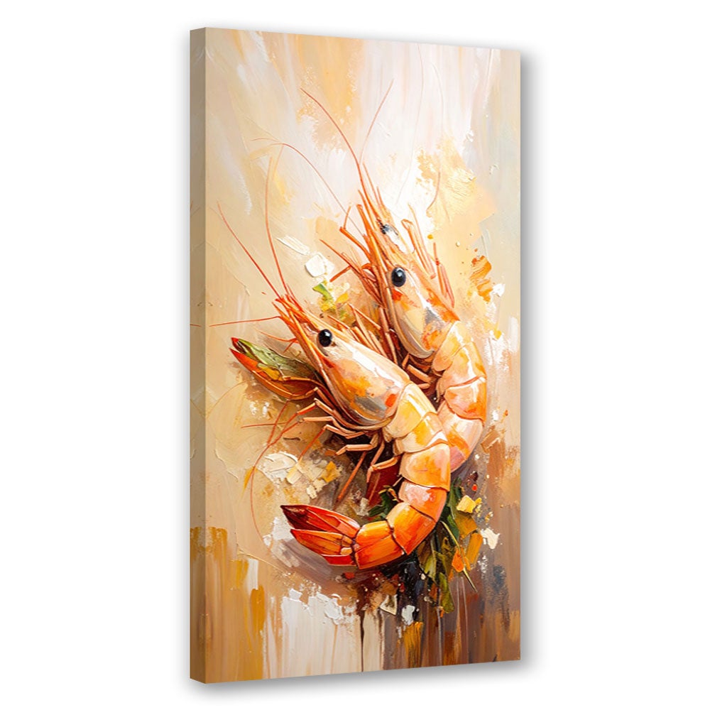 Obraz do kuchni baru restauracji krewetki owoce morza sushi 40x80