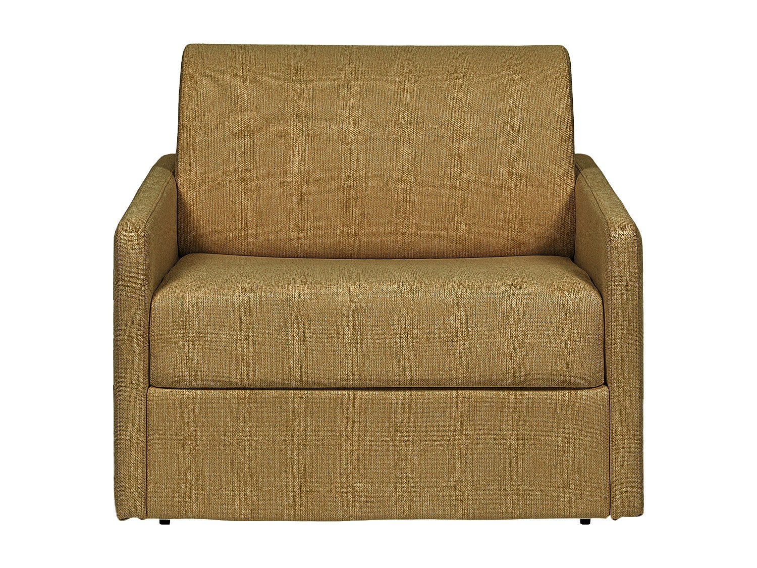 Fotel rozkładany typu express z żółtą tapicerką - Materac 14 cm - CALIFE