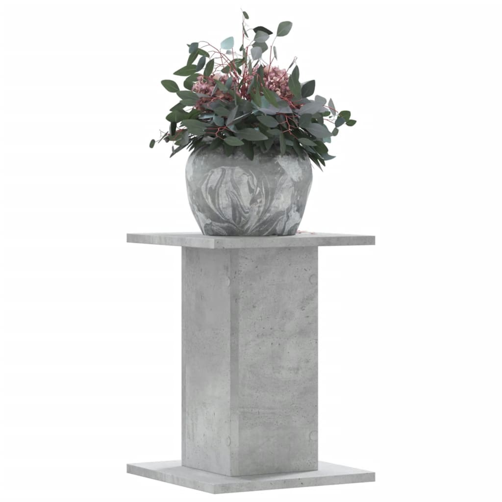 Supports pour plantes 2 pcs gris béton bois d'ingénierie - 4