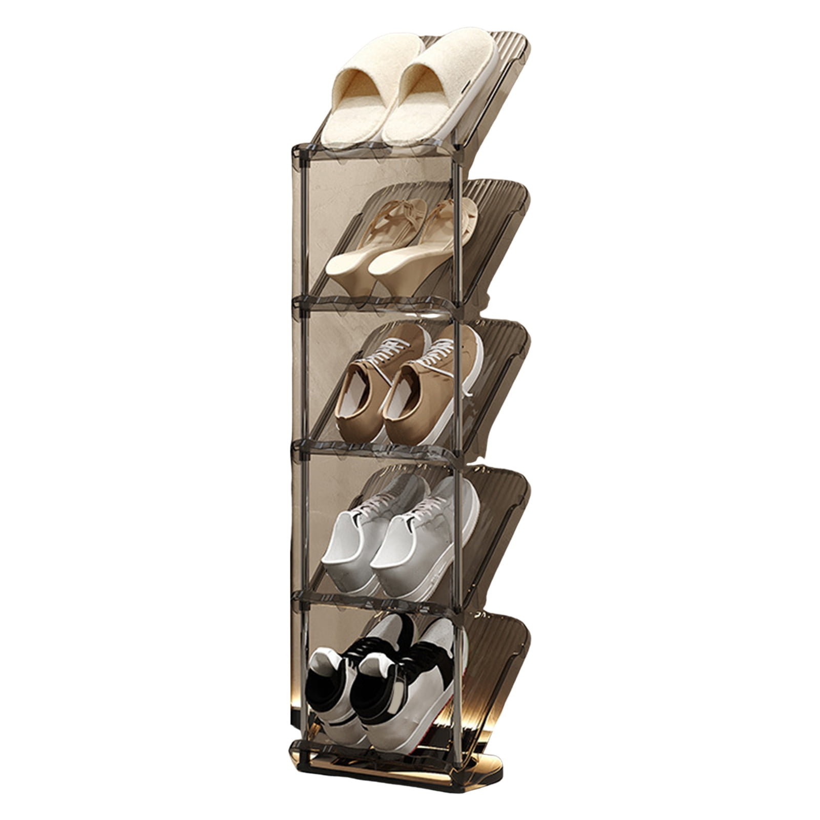 Organizador de zapatos de niveles, zapatero vertical con diseño