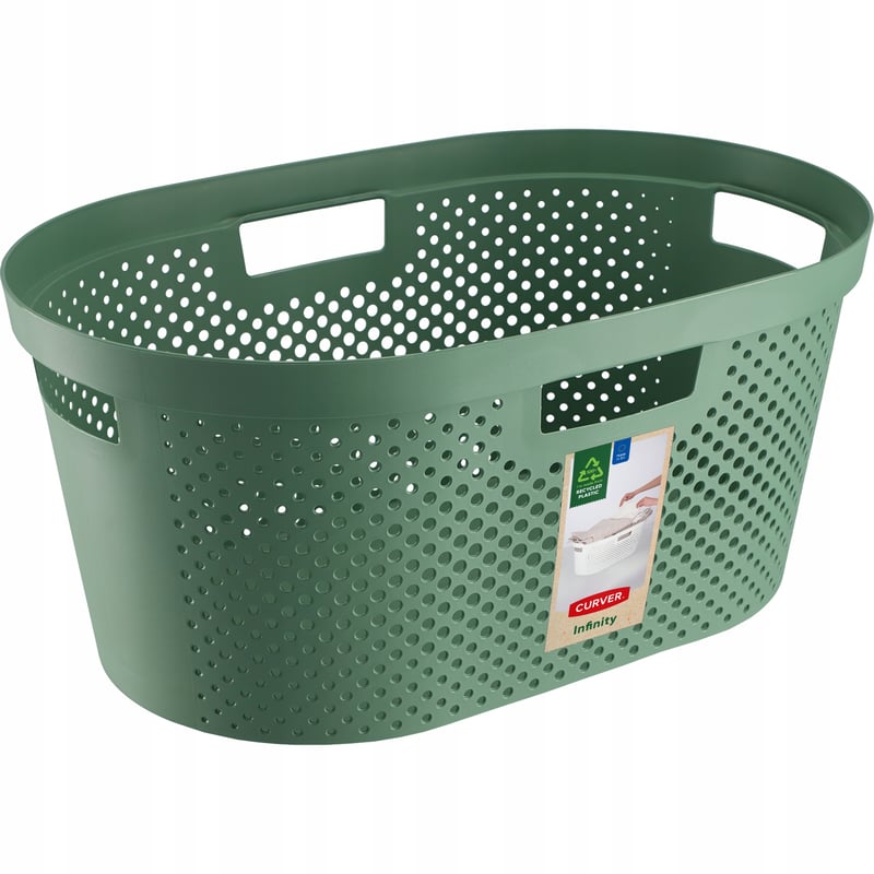 Kosz na bieliznę INFINITY RECYCLED 39L green Curver