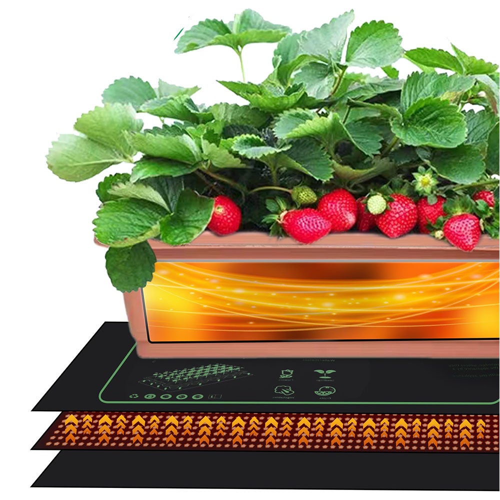 Tapis chauffant pour semis pour démarrage des semis, 25 cm x 52 cm, norme européenne, type prise (sans contrôle de température) - 4