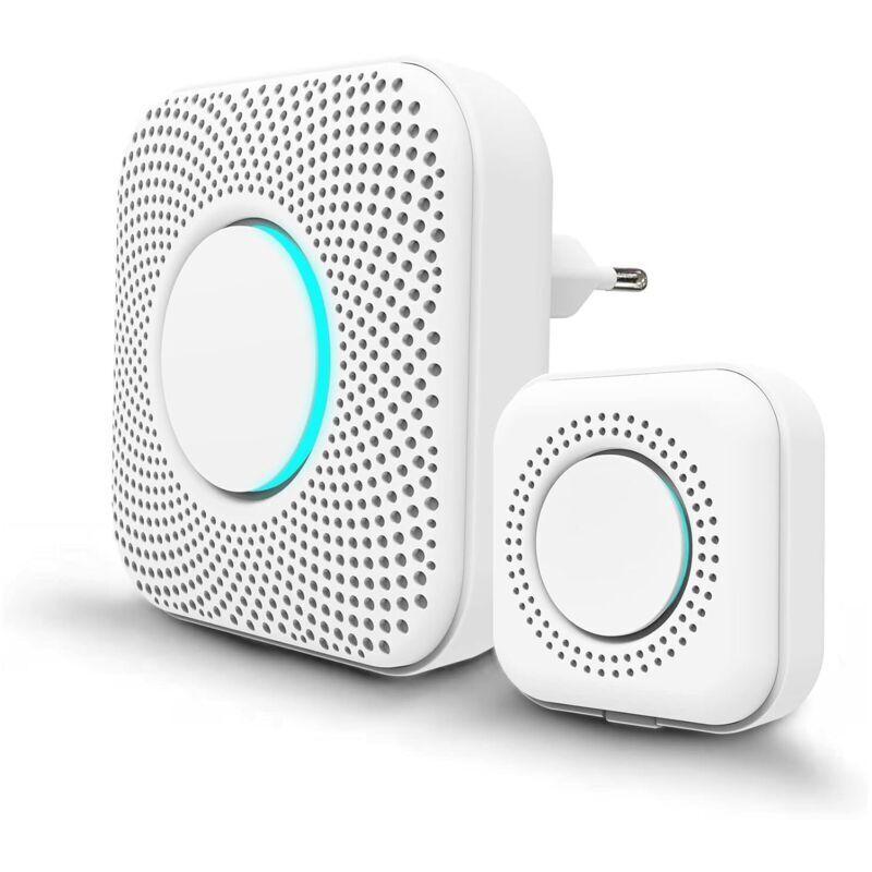 Sonerie wireless 150m 36 melodii 4 LED-uri de volum, 1 transmițător + 1 receptor pentru acasă