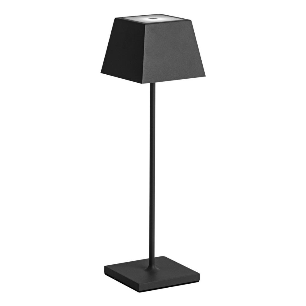 Siesta Czarna przenośna i ładowalna lampa stołowa LED IP54