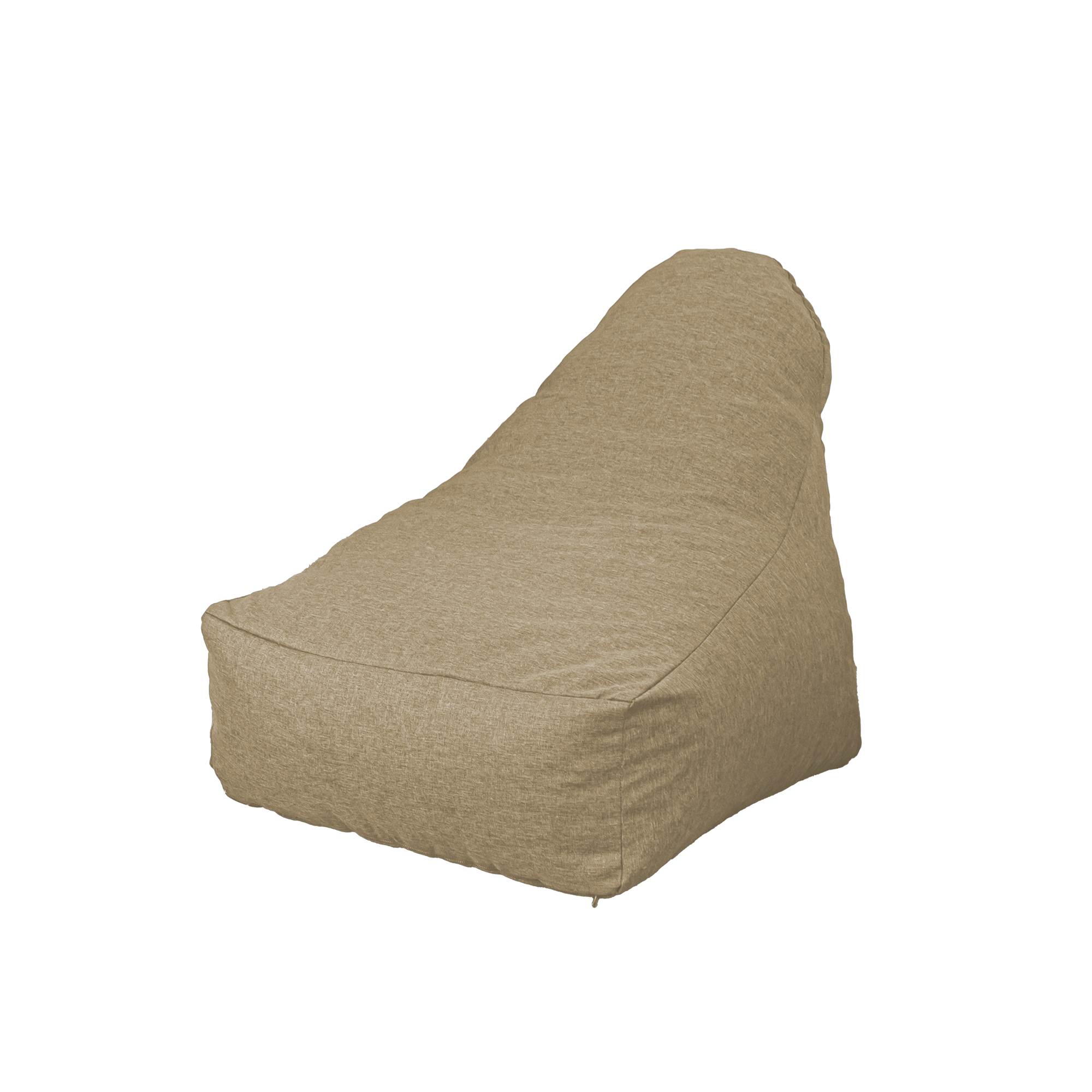 Poltrona pouf XXL da interno in tessuto effetto lino - 120x70x90 cm - Beige - 3