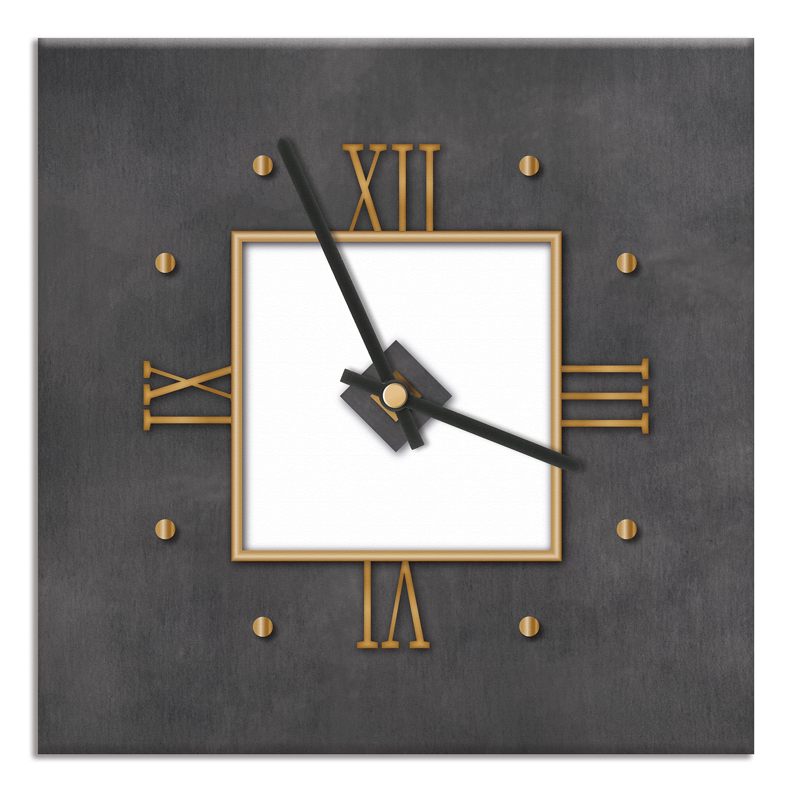 Mnsruu Orologio Da Parete Rotondo Con Glitter – 24 Cm – Silenzioso (Non Ticchetta) – Acrilico Con Pittura A Olio