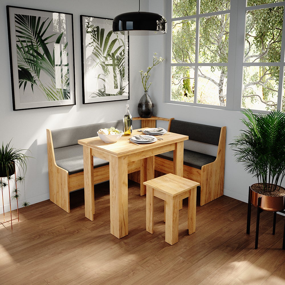 Vicco Table de salle à manger avec chaise Roman, Chêne de force doré, 60x90cm - 4