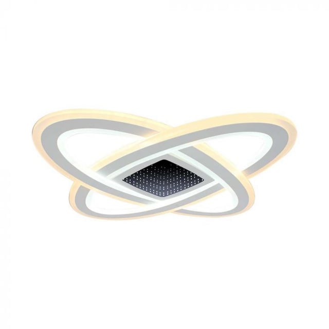 Lampa sufitowa LED z pilotem 130 W, 50*50*5 cm, ściemnialna, barwa światła: 3000 K + 6000 K