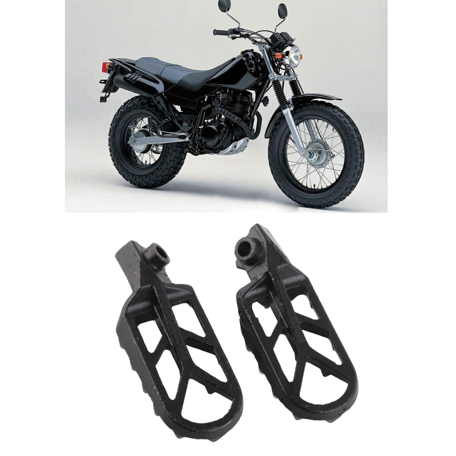 Pédale de Moto - DILWE - Repose-Pieds Avant - Aluminium - Rouge