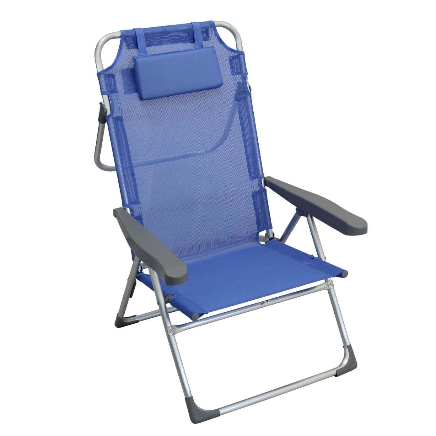 Lettino Da Campeggio Sdraio Pieghevole Azzurro Con Tettuccio Per Spiaggia Mare Piscina Giardino Esternodi ColoreAzzurro | Leroy Merlin