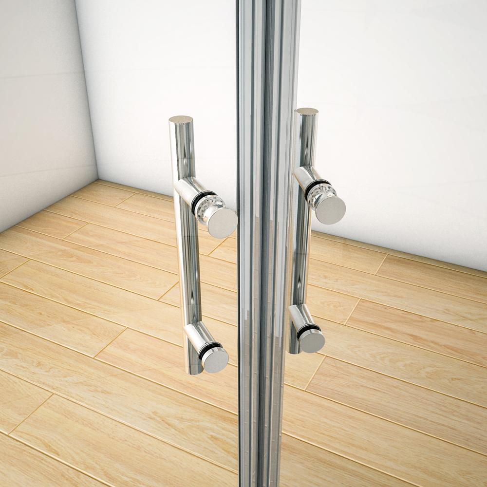 Océan cabine de douche 80x80x185cm cabine de douche coulissante 1/4 de rond en verre anticalcaire - 3