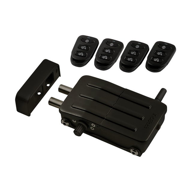 ARREGUI CI10N Cerradura de Seguridad Invisible para Puerta 4 mandos, Antirrobo, Cerradura Electrónica para Puerta, Cerradura Inalámbrica, Negro