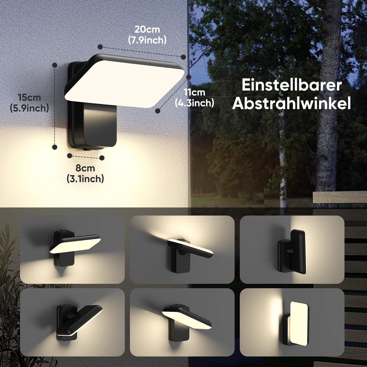 Lampada da parete a LED a striscia lunga impermeabile da esterno