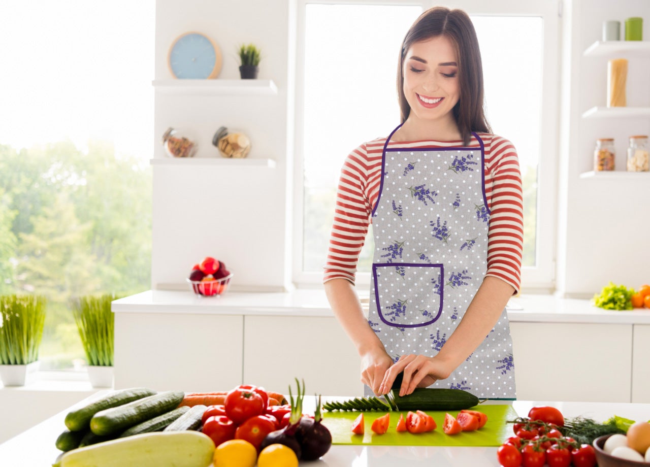 Pack Pezzi Grembiule Alto Pettorina Cucina Chef Casa Con Tasche