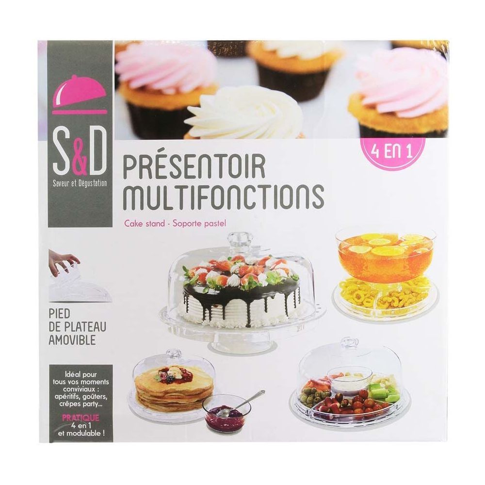 Présentoir Multifonction - HOME DECO FACTORY - 4EN1 - Transparent - 6