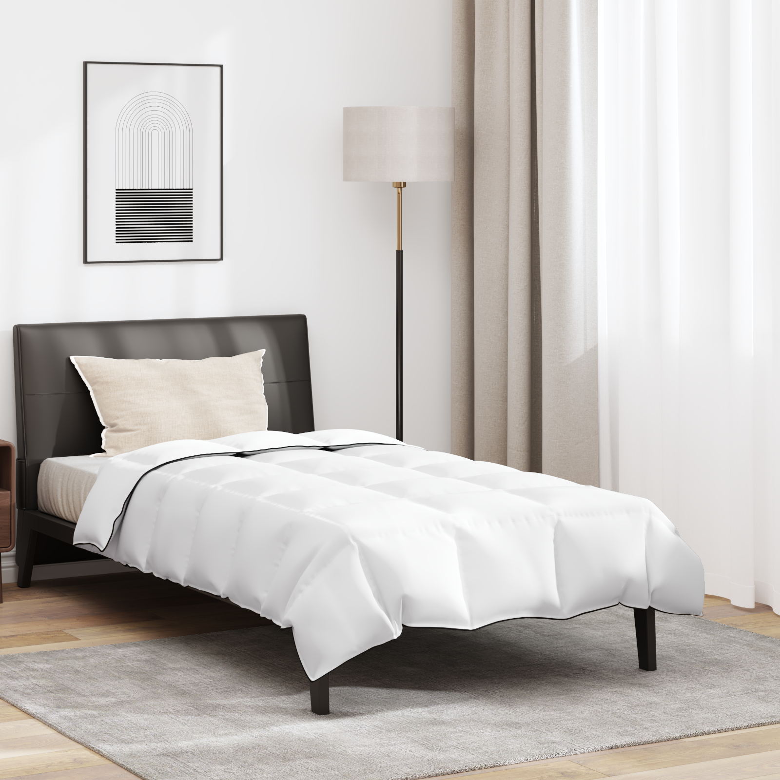 Couette avec oreiller 2 pcs | Duvet Blanc 140 x 200 cm Bas - 2