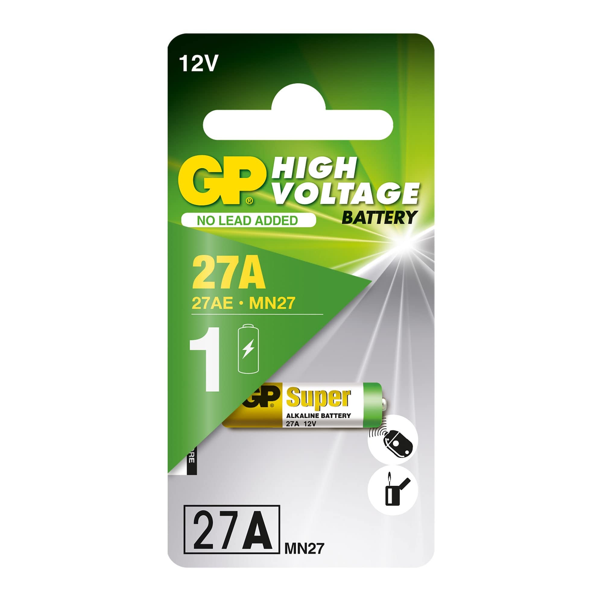Pile spécialisée super alcaline 12V A27 / 27AF / MN27 (Blister 1 pièce) - 3