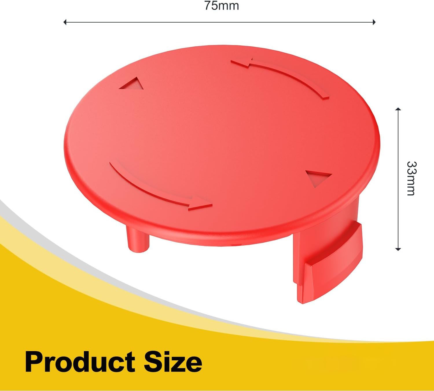 3 pièces F016F04841 Couvre-bobine, Couvercle de bobine pour taille-haies compatible avec Bosch Afs 23-37 Fil de taille-bordure Pièce de rechange - 2
