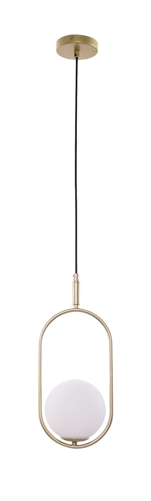 Lampa wisząca Cordel mosiądz biała 1xG9x28W szklana kula wym: 120 x 18,5 x 15 cm szkło Candellux