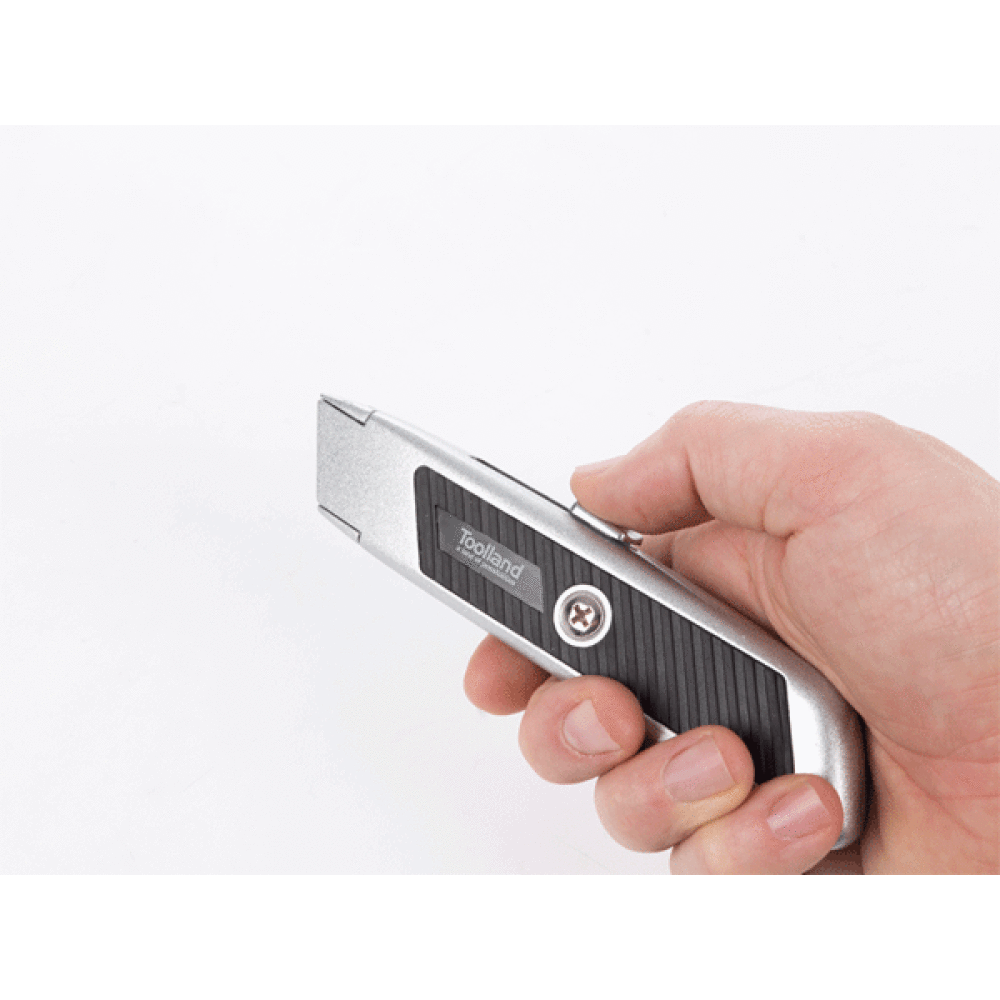 Cutter utilitar cu lama autoretractabila tip trapez Toolland MES08 ...