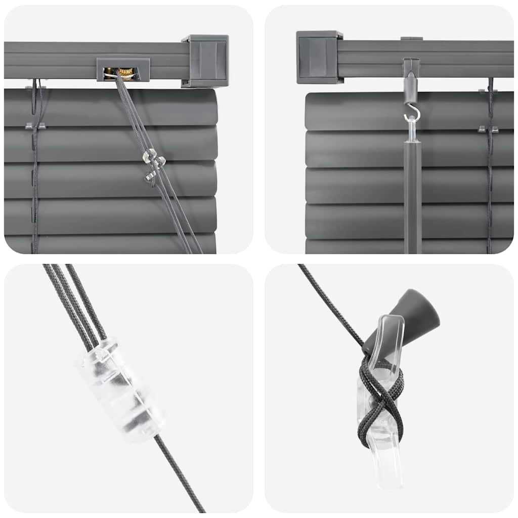 Stores vénitiens Gris foncé 220x150cm Aluminium vidaXL - 8