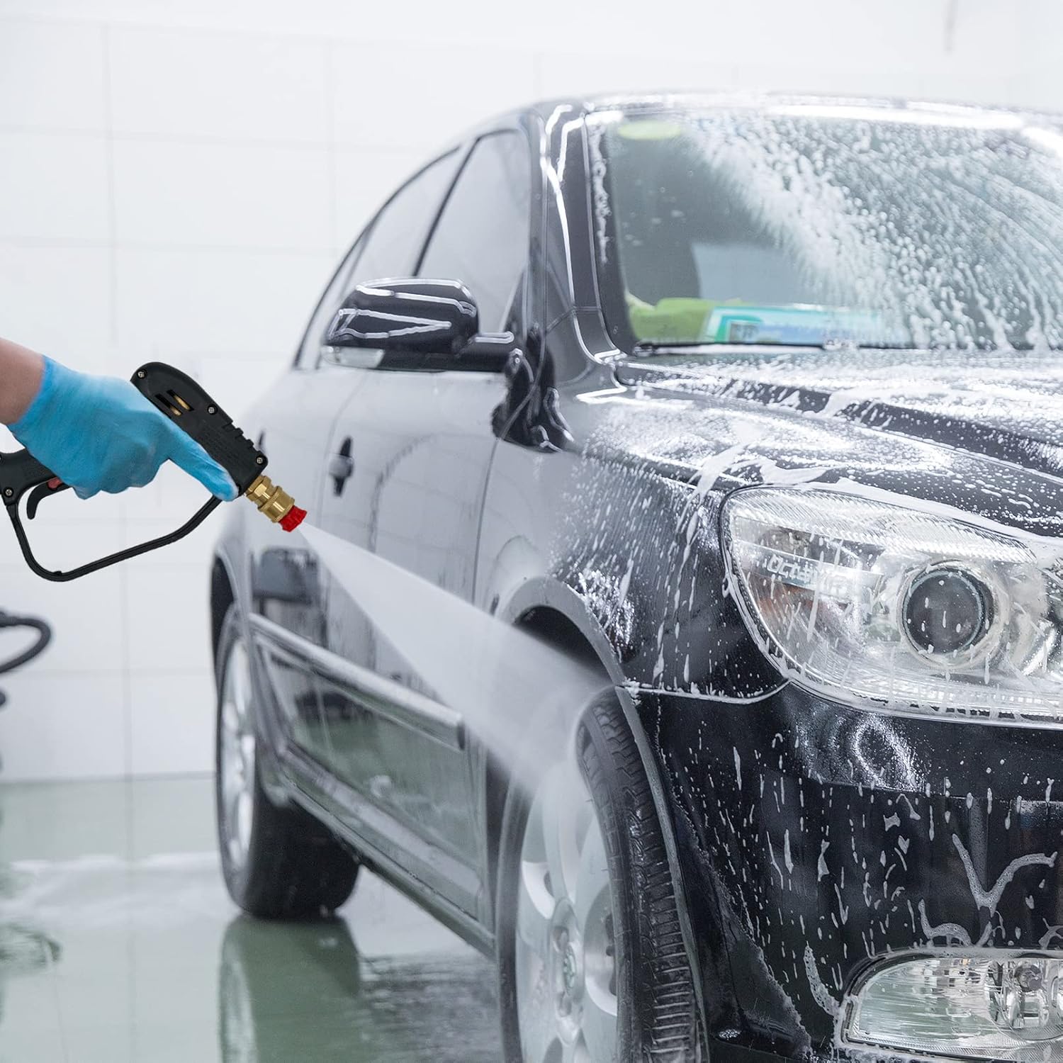 Pistolet do mycia samochodów pod wysokim ciśnieniem 4000 PSI z 5 końcówkami dyszy wodnej - 3