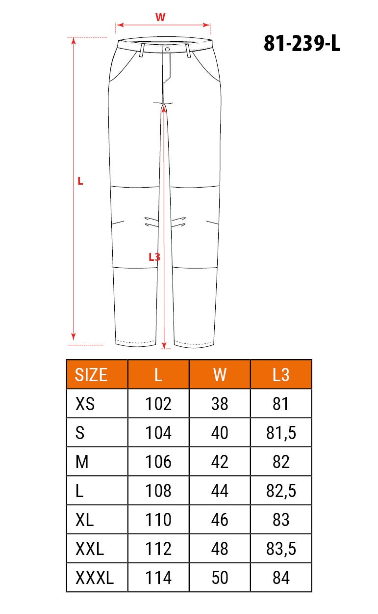 Spodnie robocze HD Slim, odpinane kieszenie, r. L NEO TOOLS - 3