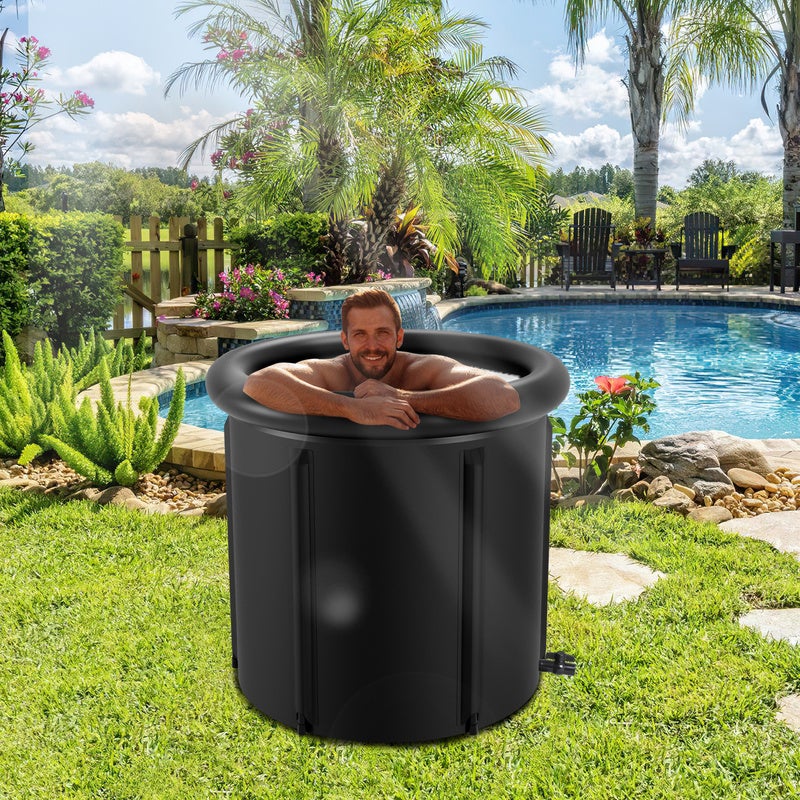 Bañera（80 cm Ø） bañera plegable portátil para, Bañera SPA para baño caliente y baño de hielo - 9