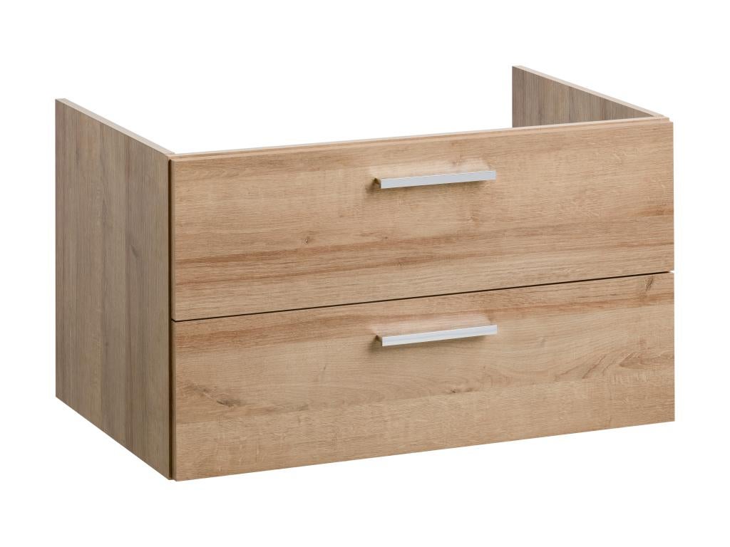 Szafka łazienkowa wisząca pod umywalkę - Kolor naturalny jasny - 80 cm - KAYLA