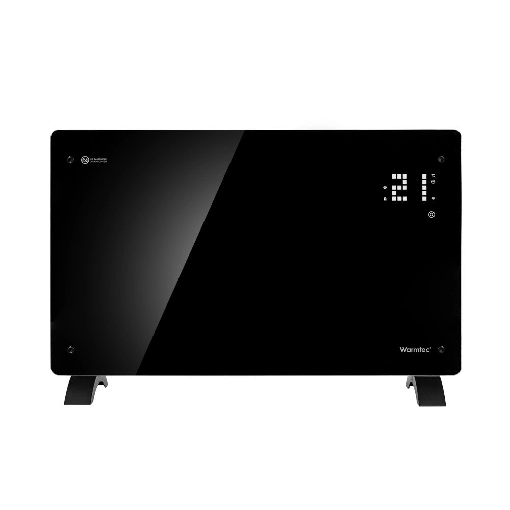 Grzejnik elektryczny 2000W szklany energooszczędny konwektorowy LCD Wi-Fi czarny Warmtec EGW-20C - 4