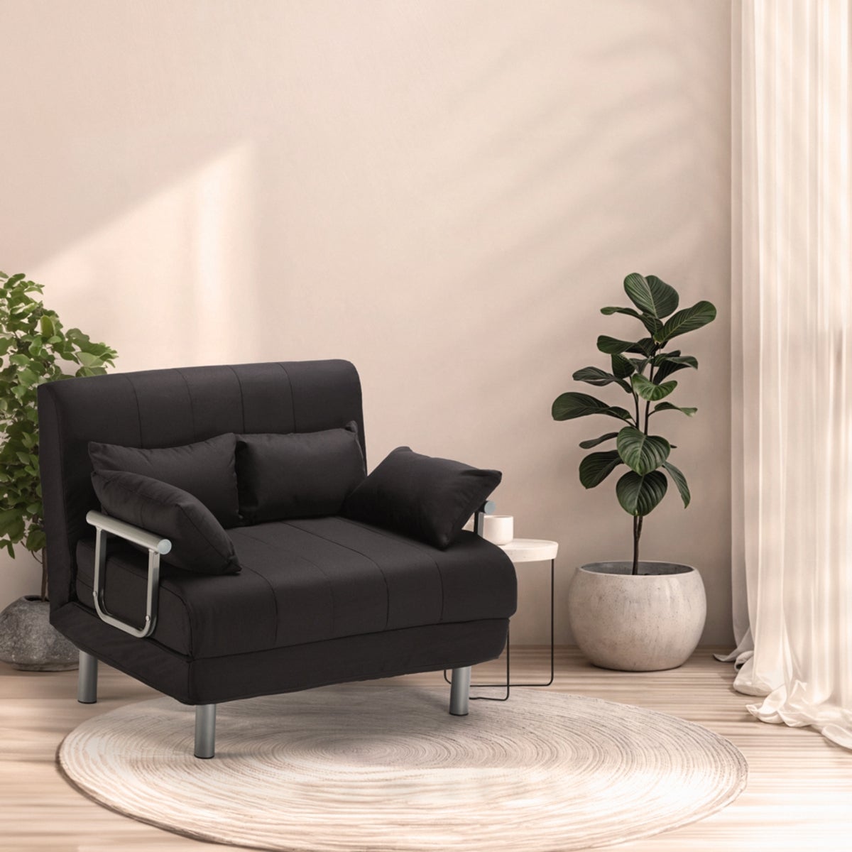 Homcom Divano Poltrone Letto Una Piazza E Mezza Poltrona Letto In