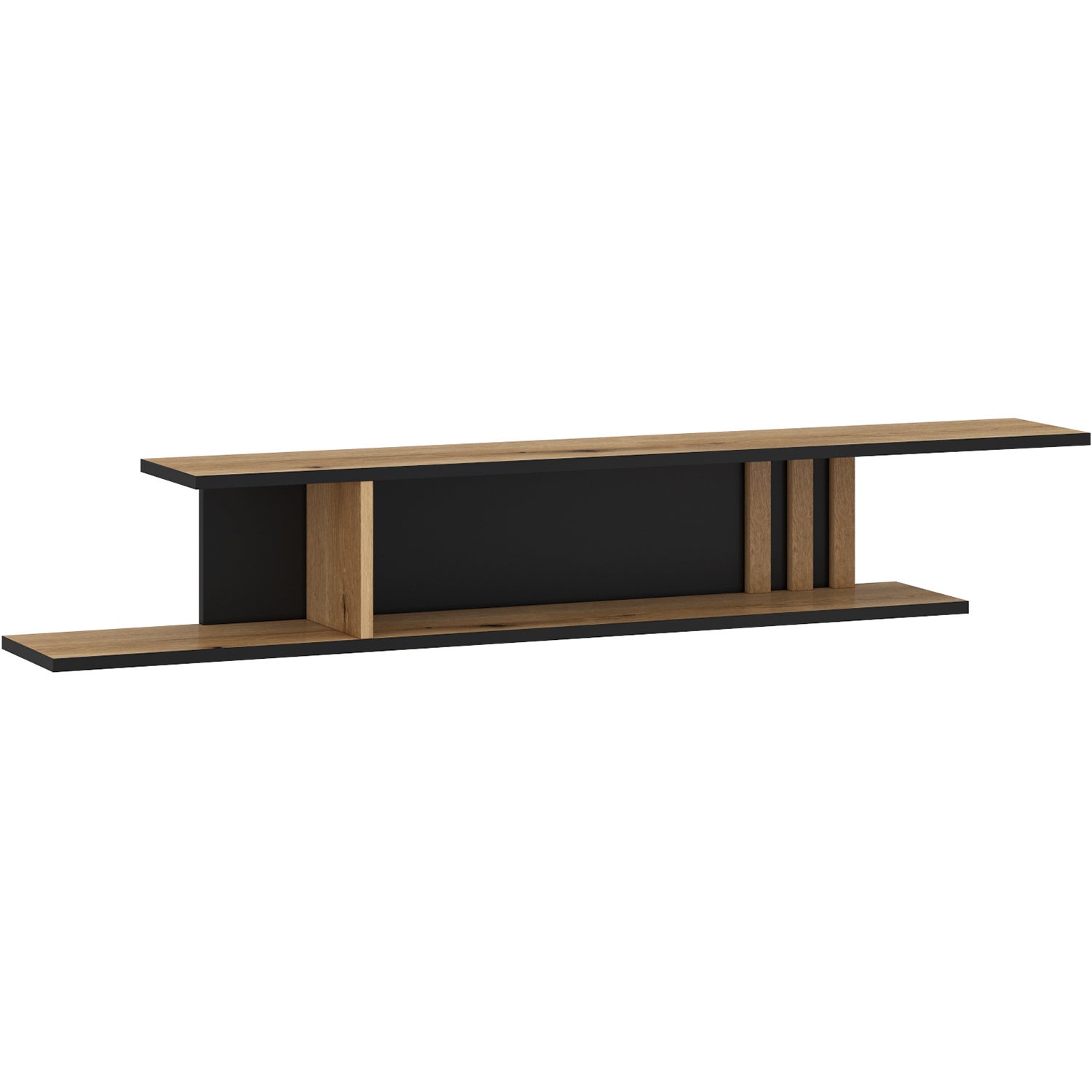 Półka Ścienna do Salonu VERVE 140 cm Dąb Evok Klasyczna Loft