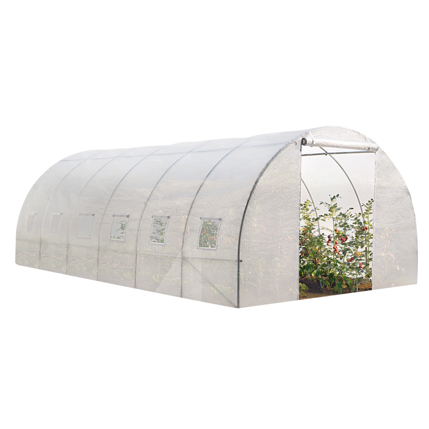 Bâche de rechange 130gr/m² pour serre tunnel 18 m² transparente CRIMÉE - 3