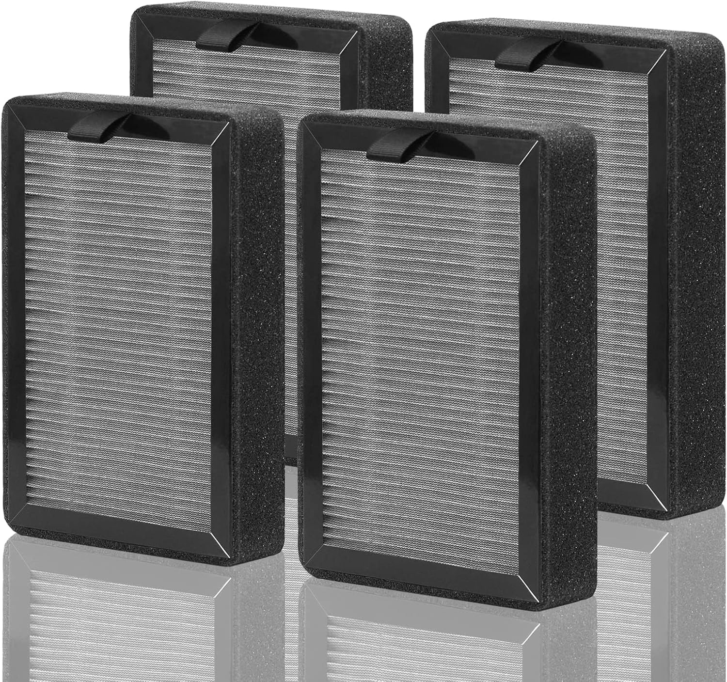 Pack de 4 Filtres Purificateurs d'Eau - 4 Niveaux - Au Charbon - Emboîtable dans un Robinet