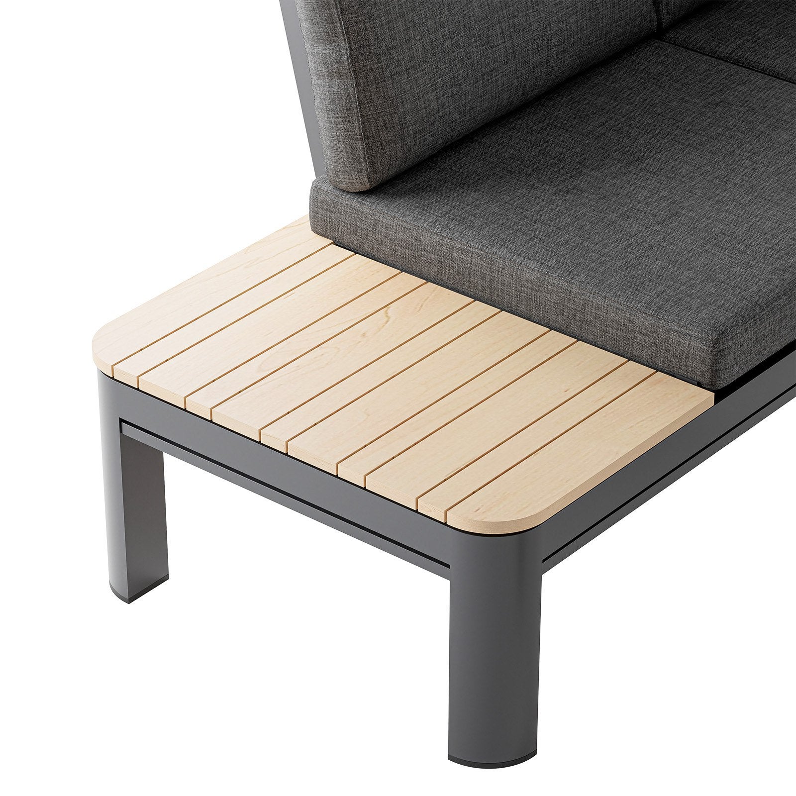 Narożnik ogrodowy aluminiowy BELLANTI Milano Bliss 4-osobowy Dark Grey - 6