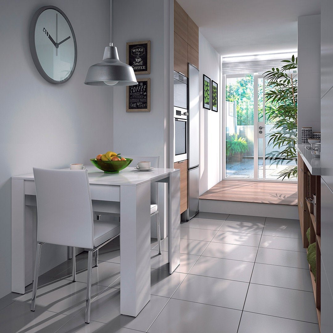 Table à manger LENA extensible L51/237cm - Blanc - 3