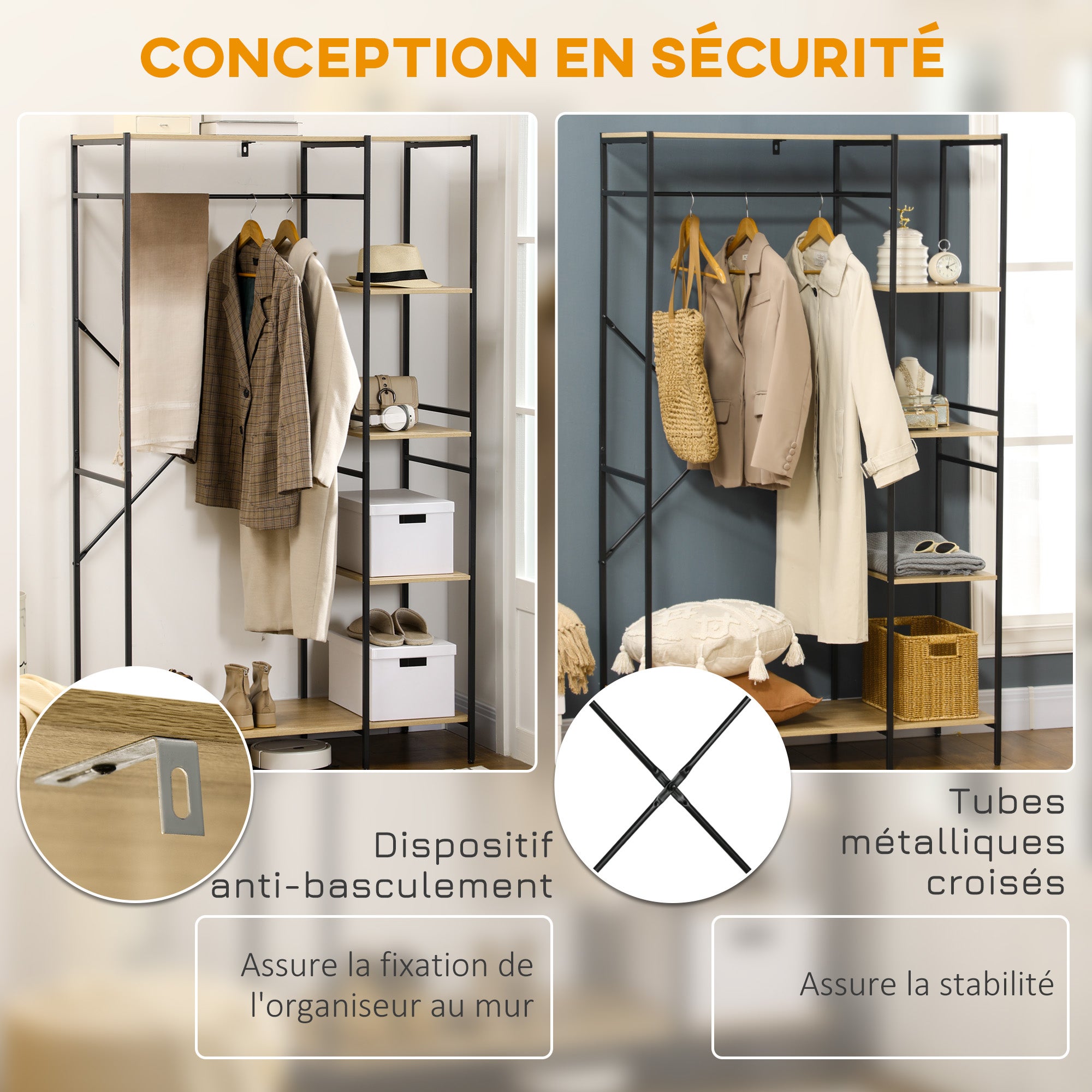 Penderie Métal HOMCOM - 6