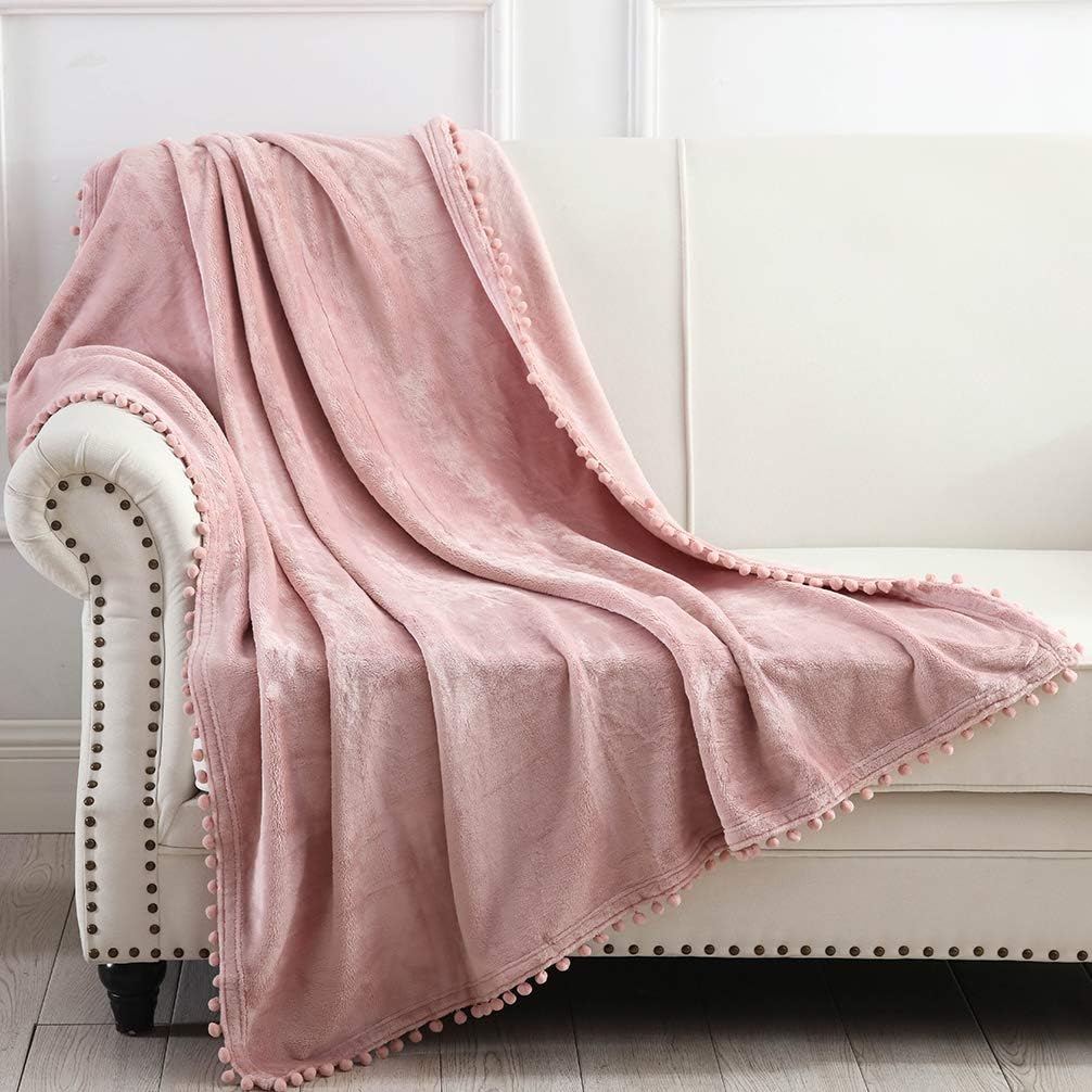Couverture Polaire Bluey Officielle 100x140 Cm – Rose, 100% Polyester, Douce, Chaude, Lavable Machine