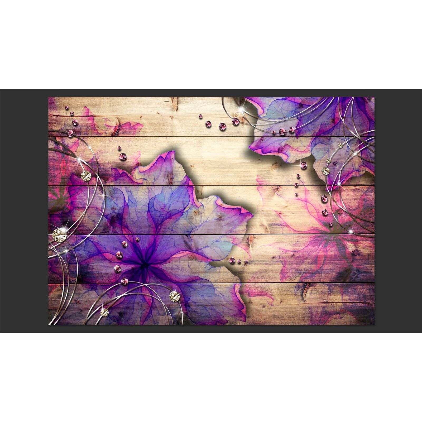 Papier peint mémoire violette - 250 x 175 cm - 2