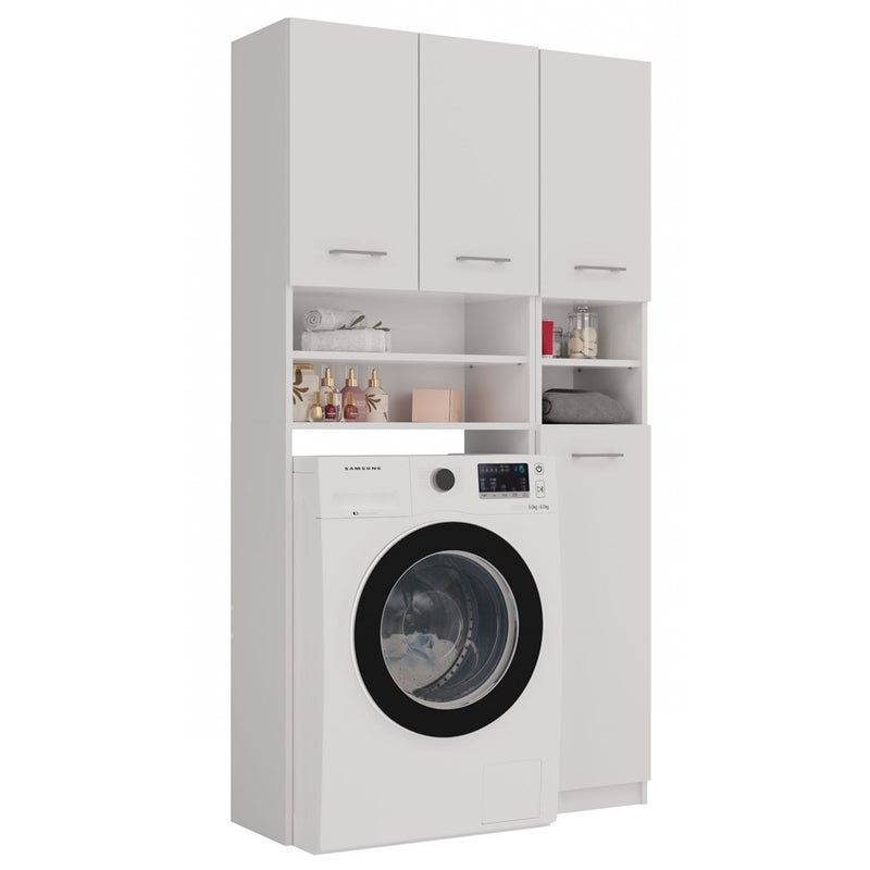 Zestaw Łazienkowy Topeshop Marpol Regał Szafka Słupek Biały 30x96x180 cm 1 szt.