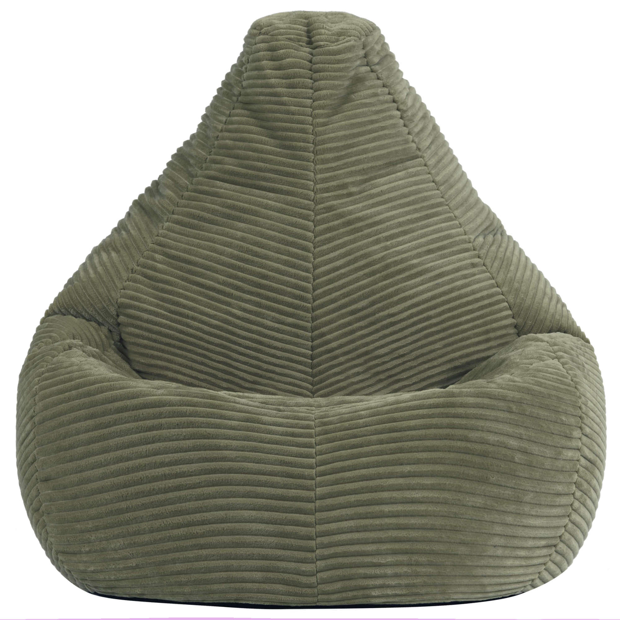 Pouf poire enfant Icon à dossier haut velours côtelé vert sauge, 65x65cm Oeko-Tex® - 4