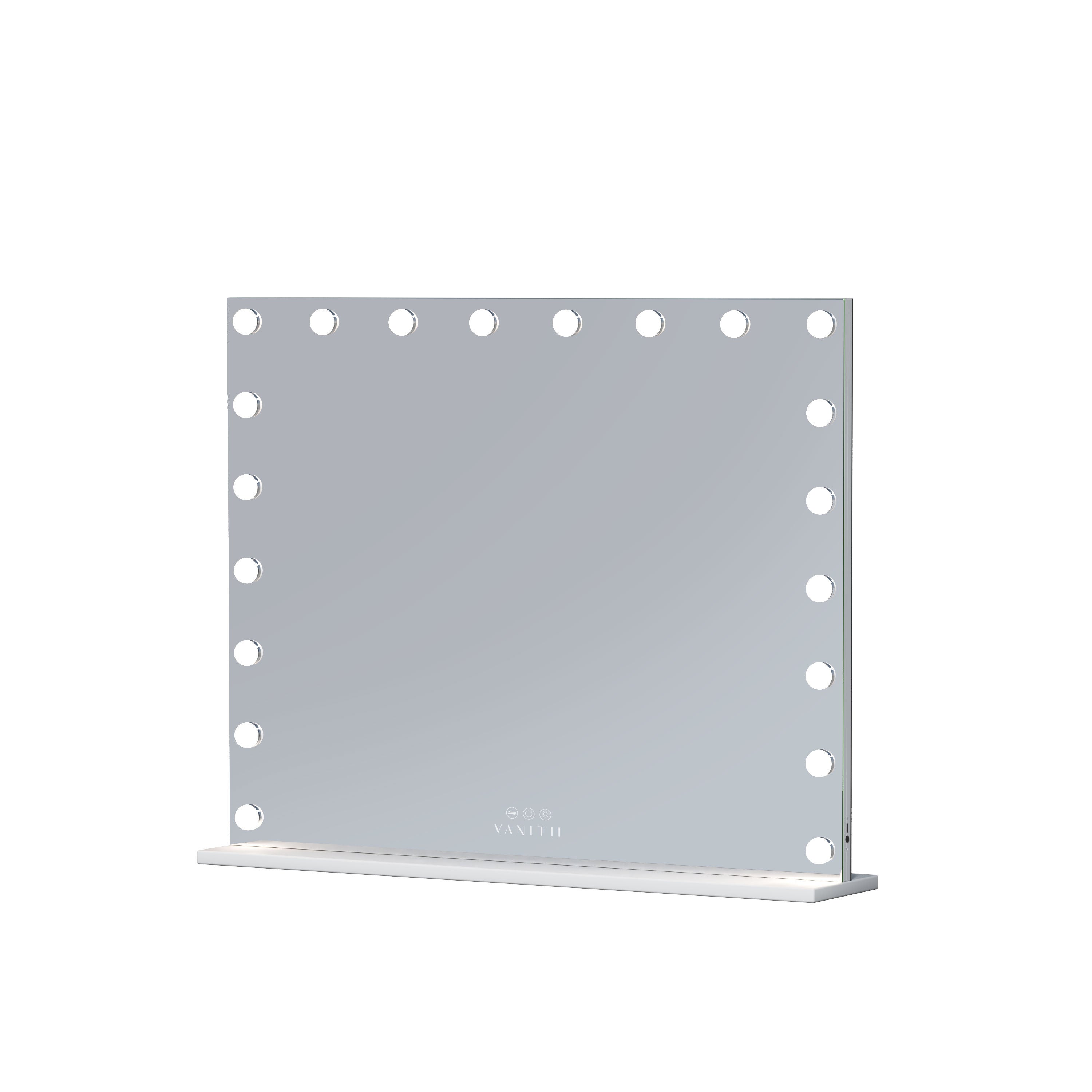 Specchio da trucco Hollywood illuminazione LED da parete - 100 x 80 cm - 9