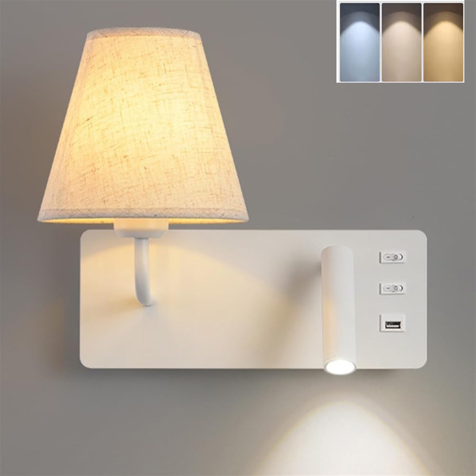 Lámpara de mesita de noche creativa, aplique de pared led minimalista moderno para pasillo o escalera, montaje en pared, 3000-6000k