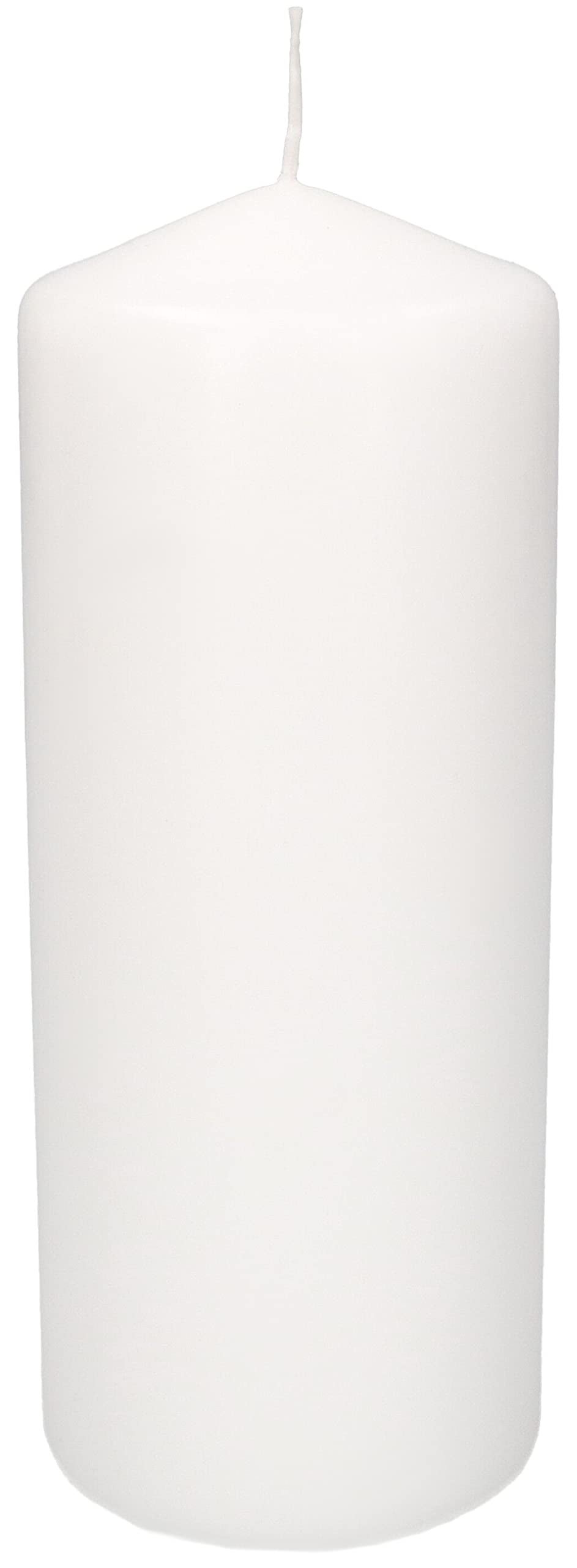 Świece cylindryczne 200 mm - Świece filarowe ⌀ 80 mm - Białe - KOTARBAU