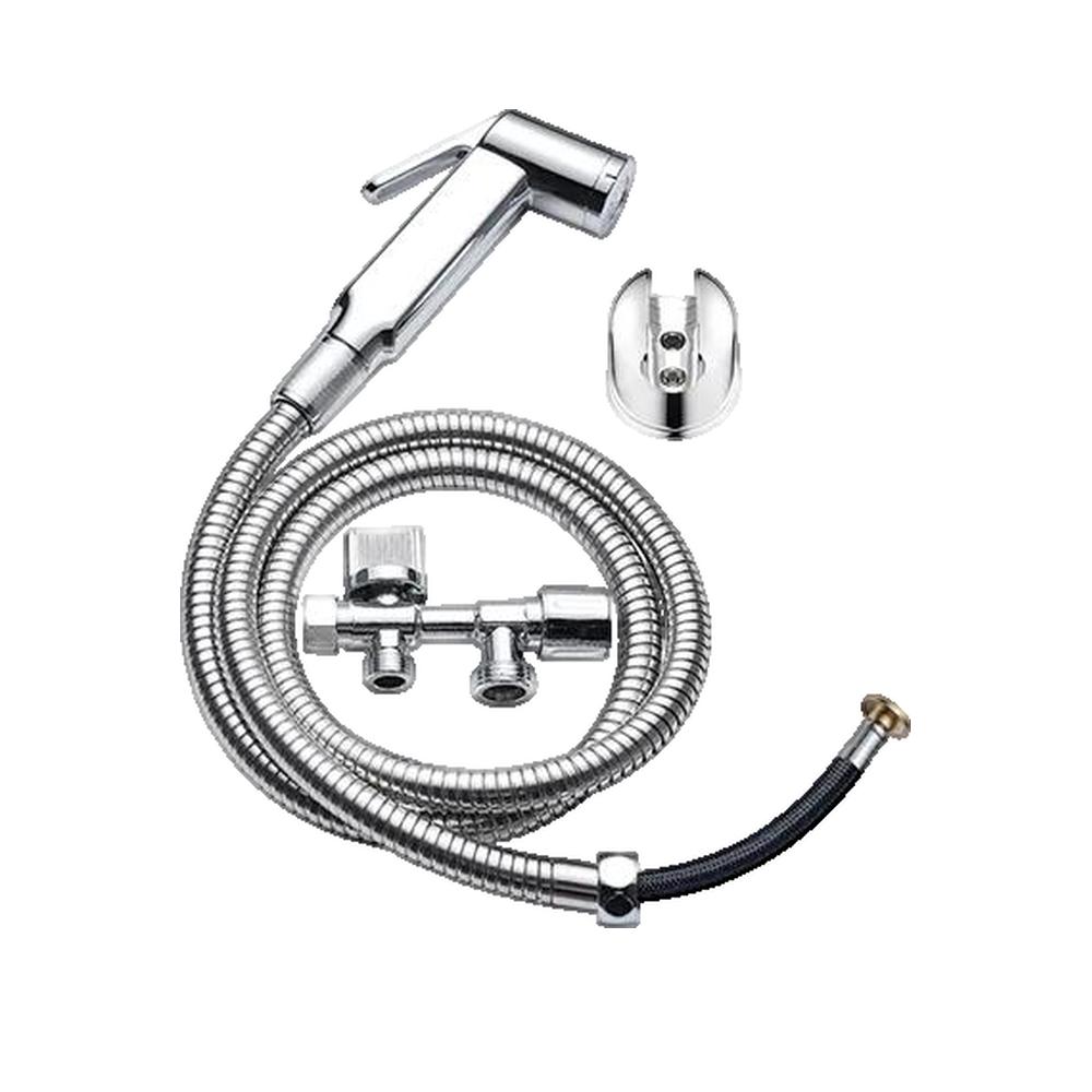 Kit Douchette WC Complet - Hygiène Intime Haut De Gamme, Flexible Métal 150 Cm, Robinet 2 Voies Chromé, Douchette ABS Tonique