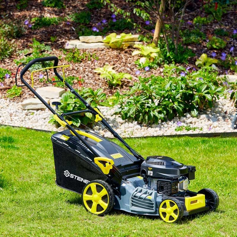 Tondeuse thermique tractée 4 en 1 mulching 46 cm 4CV 144cm³ STEINER - 2
