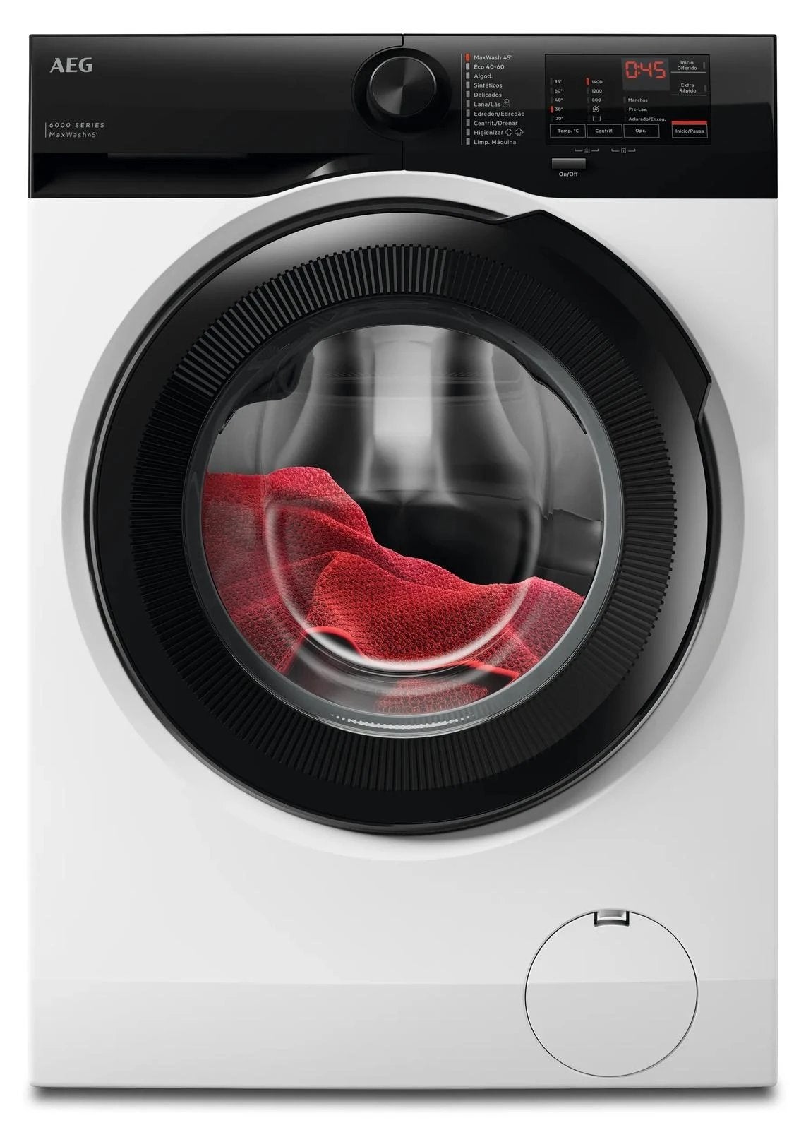 Lavadora carga frontal AEG LFE6D84N4B 8 kg 1400 rpm clase A IA blanca - Imagen 2